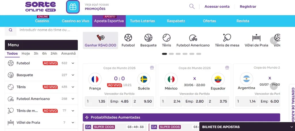 Apostas Esportivas Sorte Online Cassino