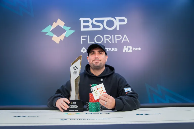 Juan Barattini vence 1-Day High Roller PKO e fatura R$ 114 mil no BSOP Floripa