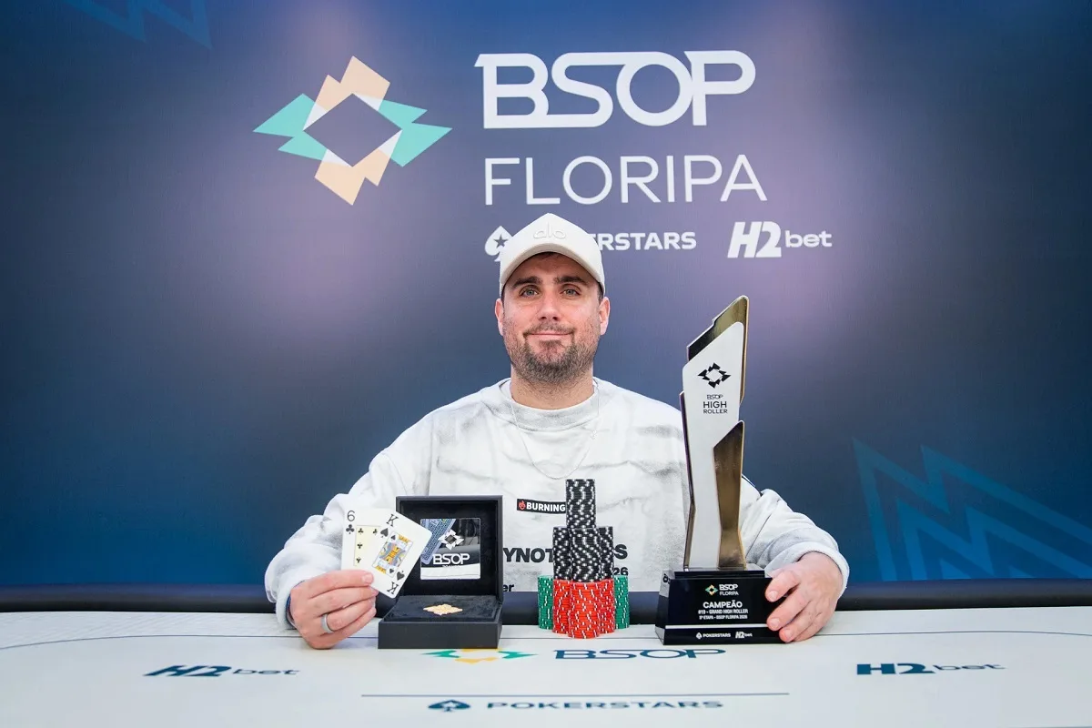 Juan Barattini crava Grand HR e fecha BSOP Floripa com bicampeonato