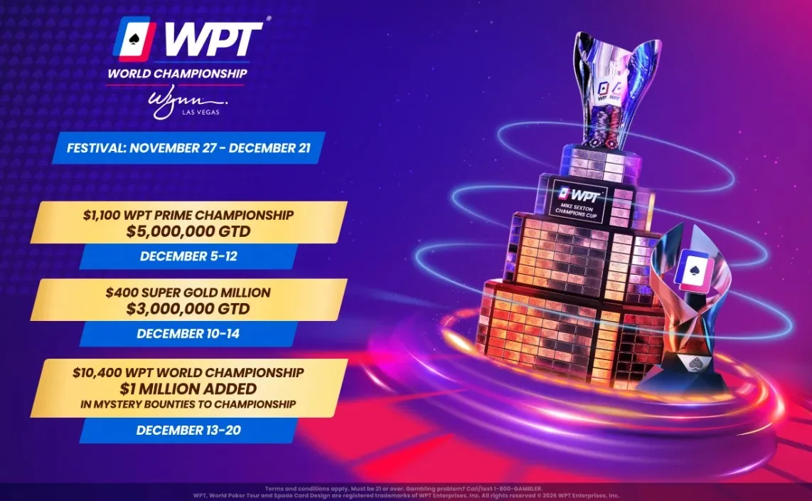 Novo torneio e Mystery Bounty no Main Event: WPT World Championship anuncia novidades