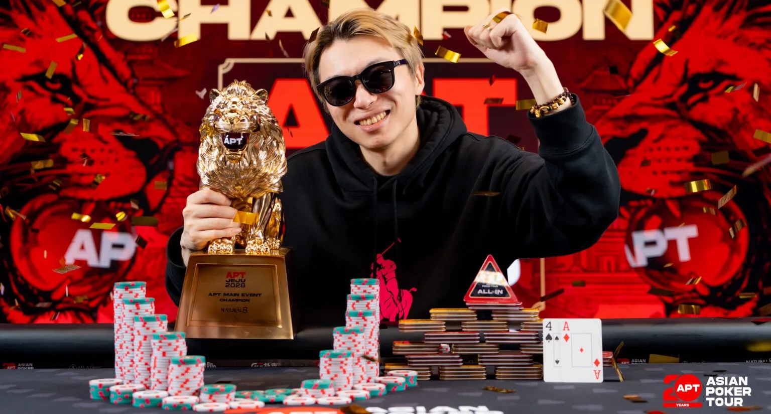 Jianfeng Sun supera vice de 2024 e conquista Main Event do APT Jeju