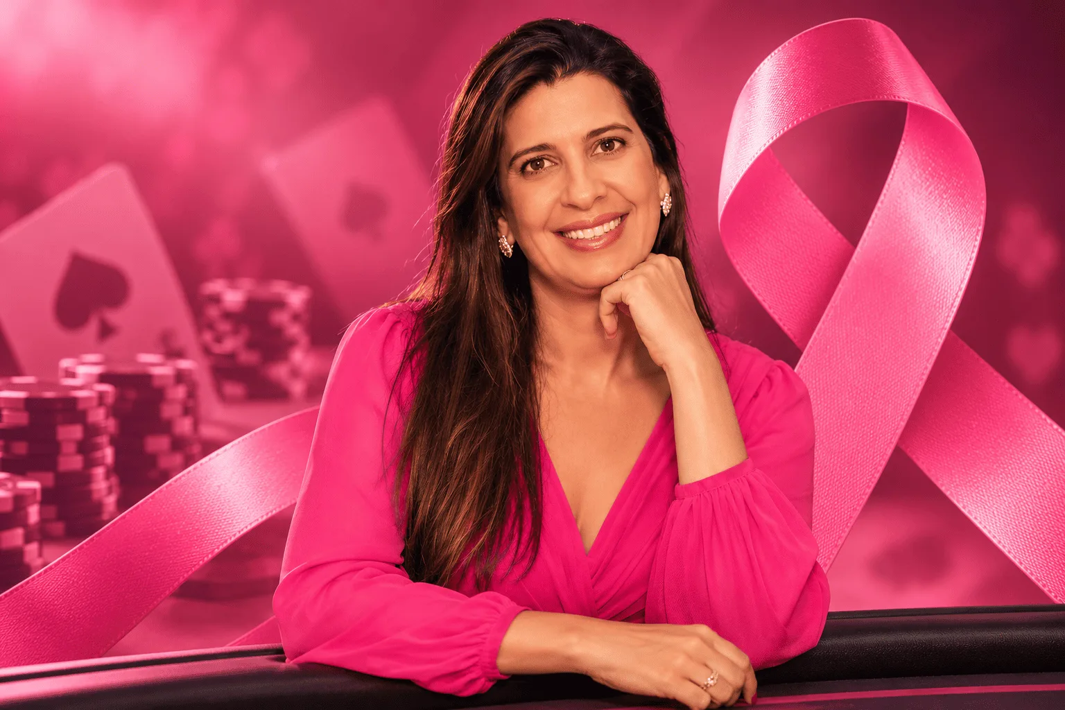Outubro Rosa: Craque no poker, Regina Cassab alerta para importância da prevenção