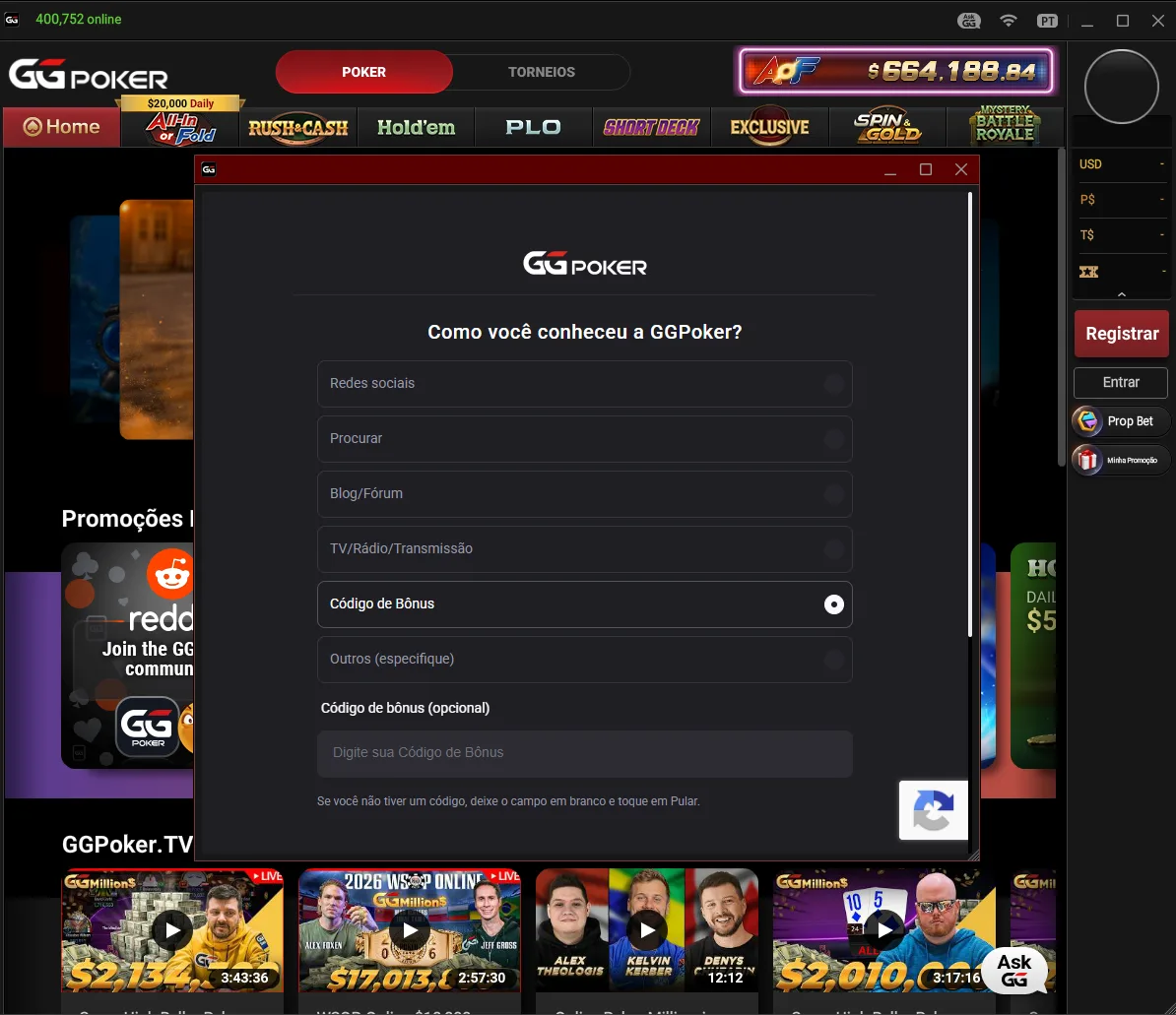 código GGPoker