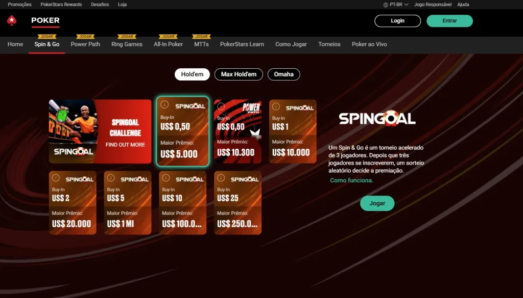 PokerStars tem diversos formatos e modalidades. Foto: Reprodução